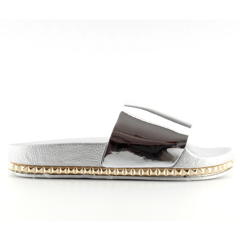 Srebrne ženske papuče N-29 srebrne siva