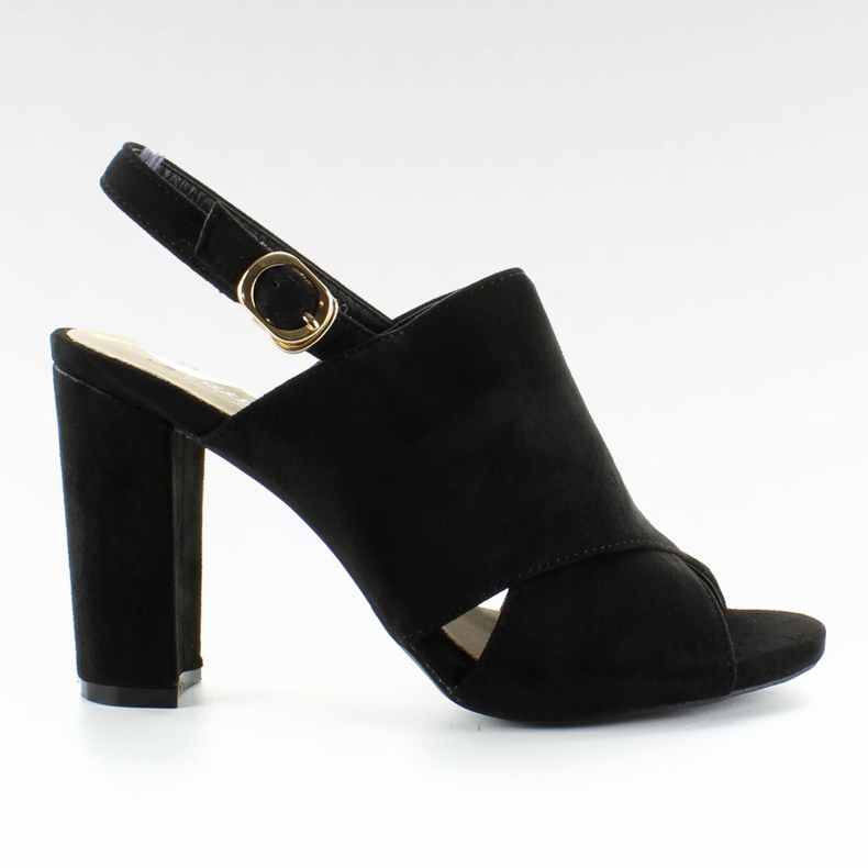 Sandale široke pete M227P crne crno