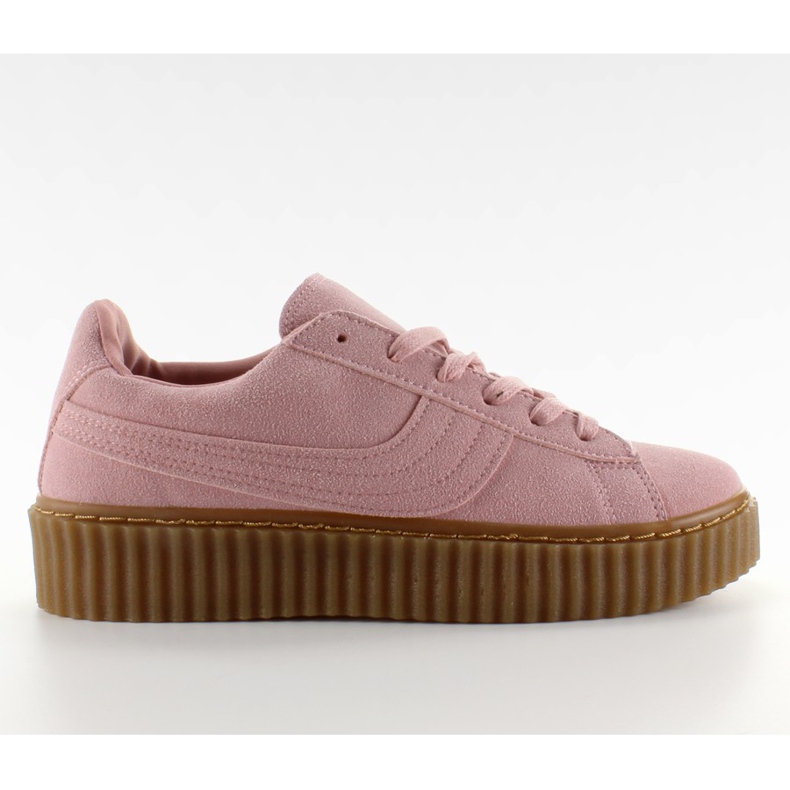 Suede creepers 8149 Pink ružičasta