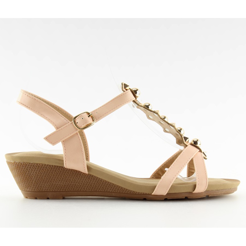 Sandale na nisku petu roze HX-1 Pink ružičasta