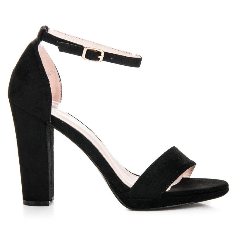 Primavera Sandale od antilopa na šanku crno