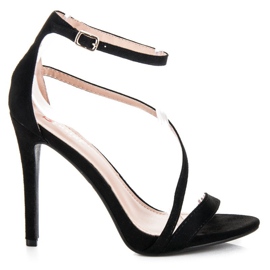 Seastar Elegantne sandale na visoku petu crna