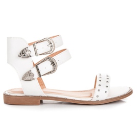 Seastar Bijele ravne sandale bijela
