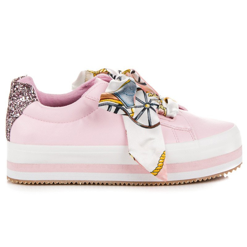 Elegantne tenisice na platformi vices ružičasta