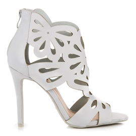 Vices Elegantne sandale s gornjim dijelom s škripcima siva