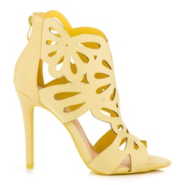 Vices Elegantne sandale s gornjim dijelom s škripcima žuta boja