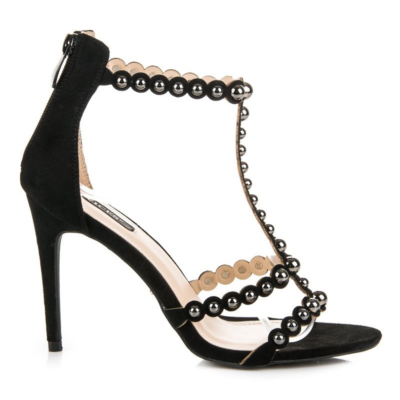 Vices Elegantne sandale na visoku petu poroci crno