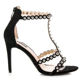 Crne sandale od antilopa crna