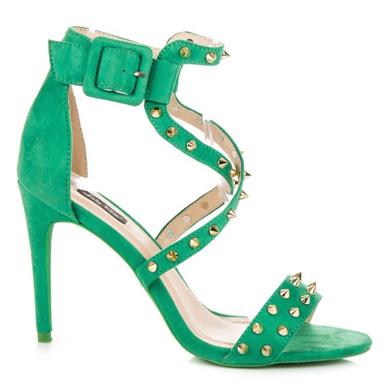 Zelene sandale na visokoj potpetici zelena