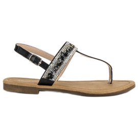 Small Swan Crne sandale od japanki crna