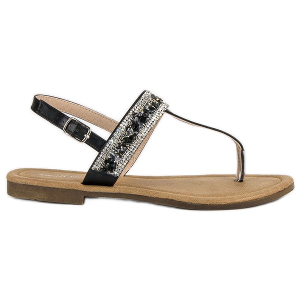 Small Swan Crne sandale od japanki crno