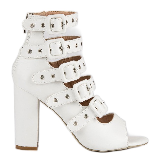 Vices Kamene sandale na stupu škripca bijela