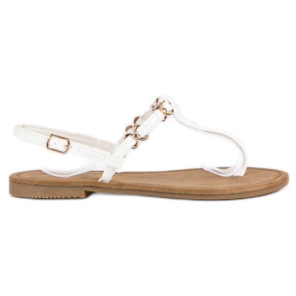 Comer Bijele ravne japanke bijela