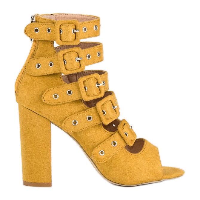 Vices Kamene sandale na stupu škripca žuta boja