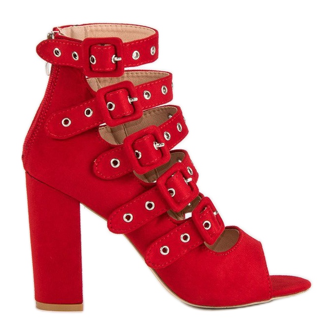 Vices Kamene sandale na stupu škripca crvena