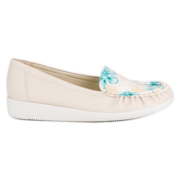 Tullo Bež mokasine s cvijećem