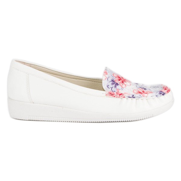 Tullo Bijele mokasine s cvijećem bijela