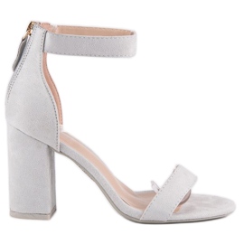 Antilop sandale s patentnim zatvaračem siva