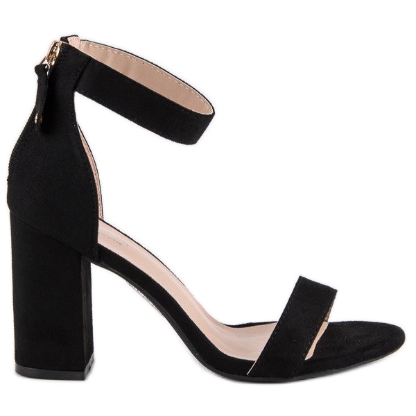 Antilop sandale s patentnim zatvaračem crno