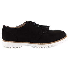 Zavezane boho cipele od antilopa crna