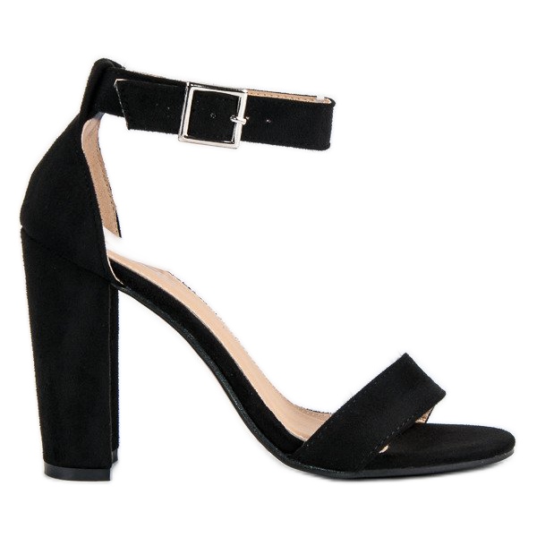 Klasične sandale na šanku crno