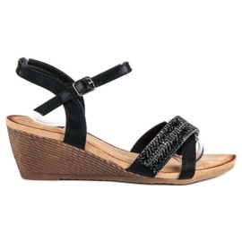 Fama Sandale s ukrasima crna