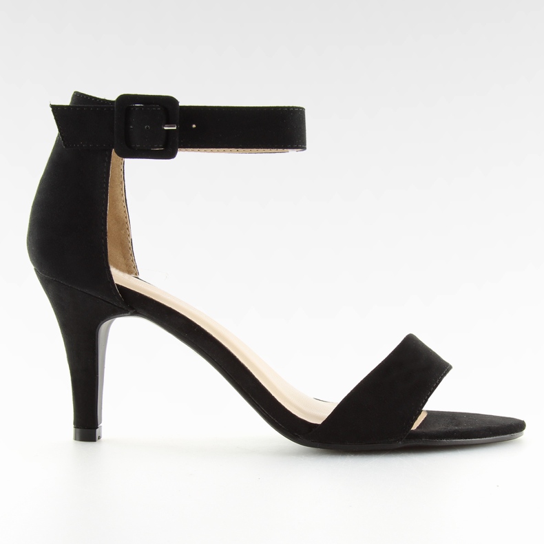 Crne sandale na nisku potpeticu BL076 crno