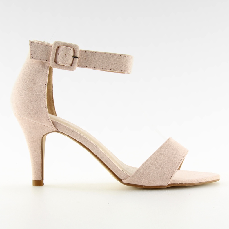 Sandale na nisku petu roze BL076 ružičasta