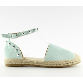 Zelene espadrile s čavlima A636-ESP-1 Zelene plava