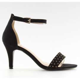 Sandale na udobnoj potpetici crne BL0764 crna