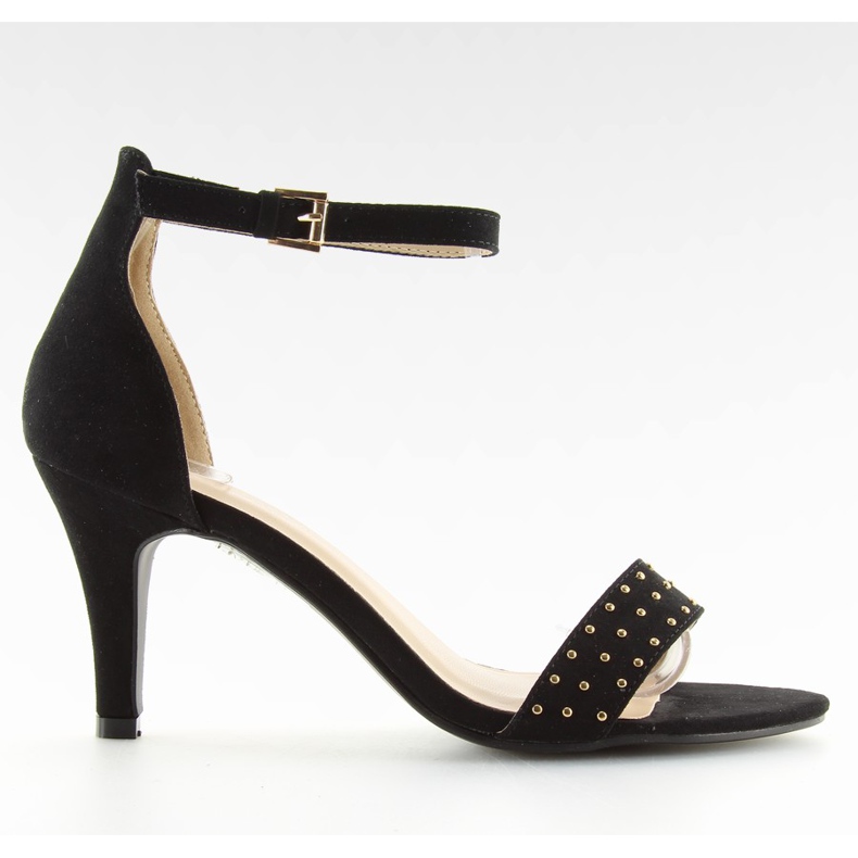 Sandale na udobnoj potpetici crne BL0764 crno