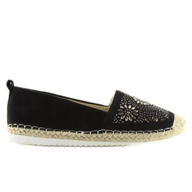 Espadrile ukrašene crnom 5599-1 Black crna
