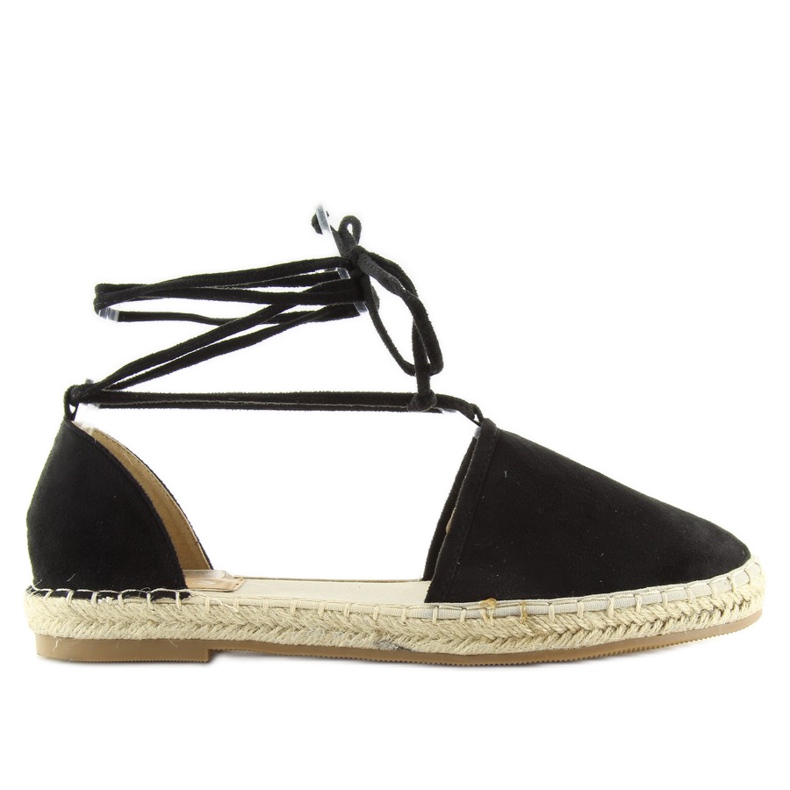 Crne espadrile s vezicama 431-P crno