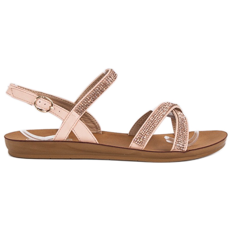 American Club Sandale s američkim ukrasima ružičasta