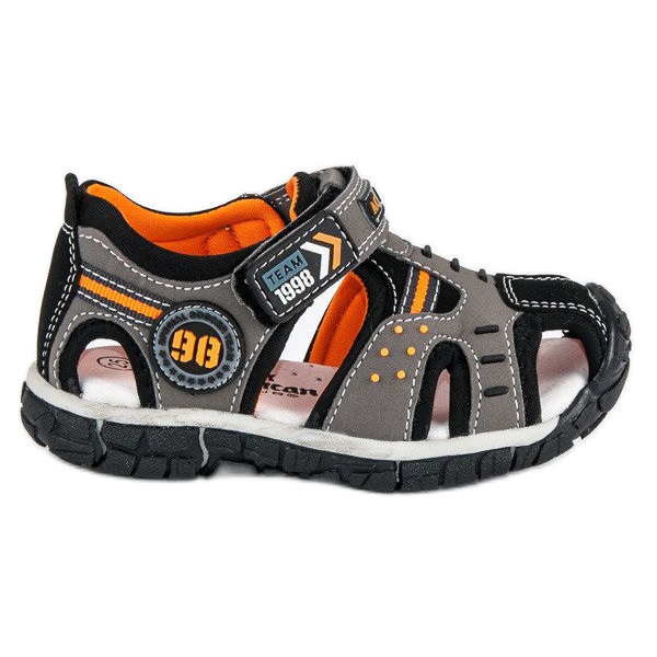 American Club Zatvorene američke sandale za dječake siva