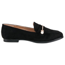 Crni brogovi s biserima crna