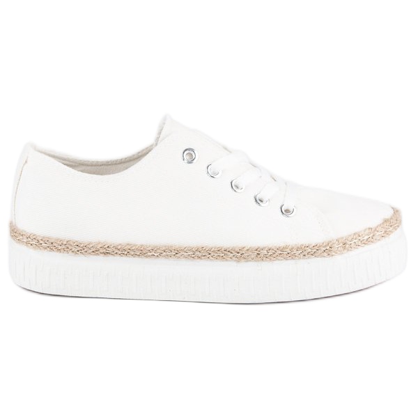 Kylie Puzavice na pertlu na platformi bijela