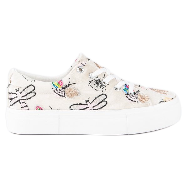 Kylie Velur tenisice na platformi bež