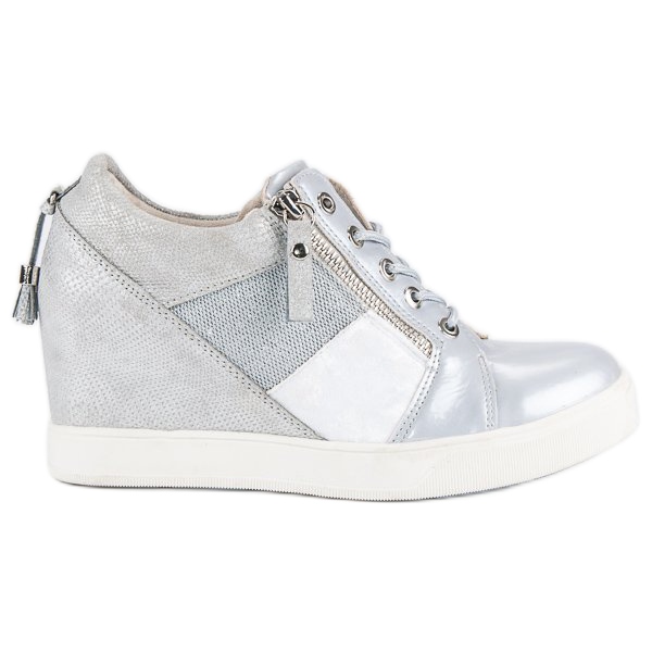 Kylie Modne tenisice na klin siva