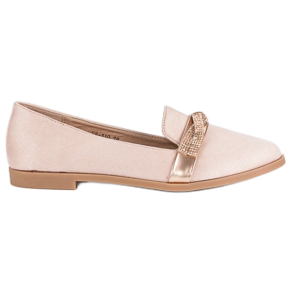 Bestelle Cipele od antilopa s kristalima ružičasta