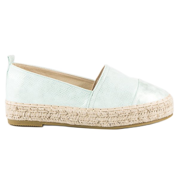 Slip-on espadrile na platformi zelena