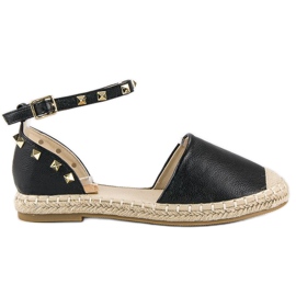 Rock espadrile sandale crna