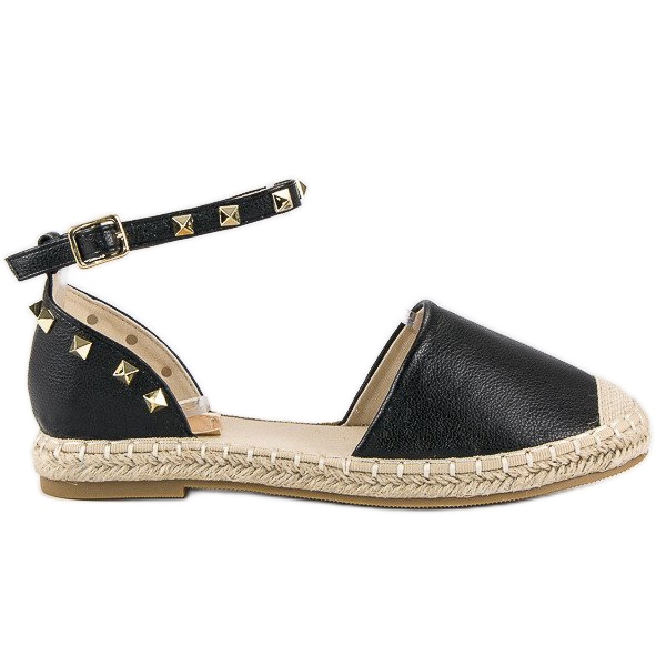 Rock espadrile sandale crno