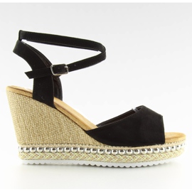 Crne sandale na klin LJ-5K41 crne crna