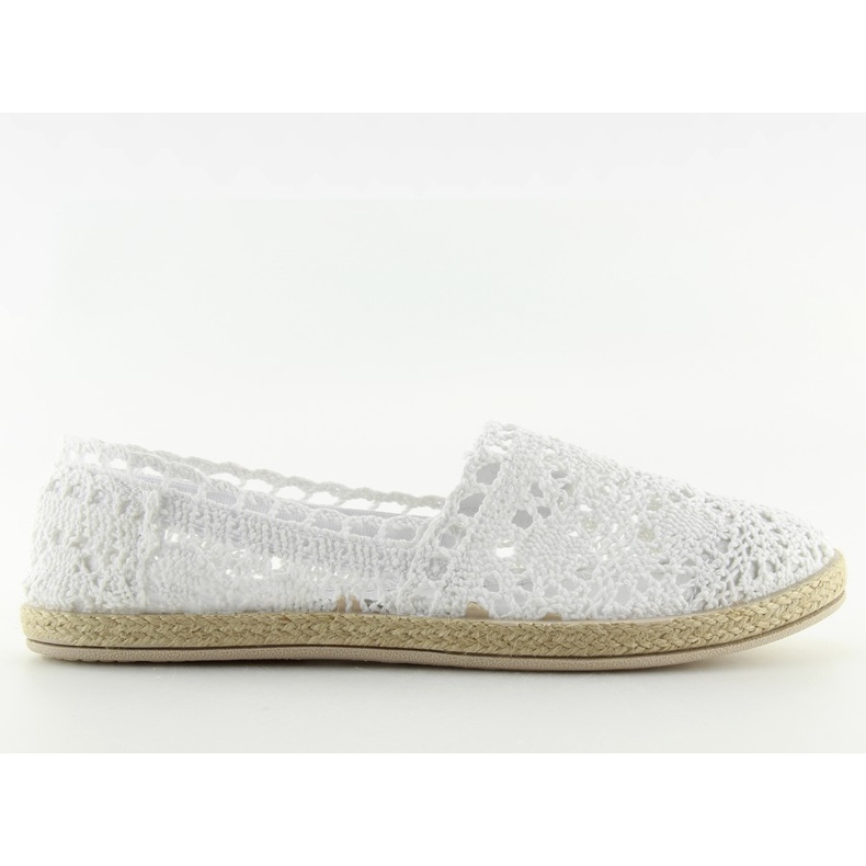 Bijele čipkane espadrile JX57P bijele bijela
