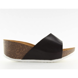 Crne JM26 crne papuče na udobnoj klin crna