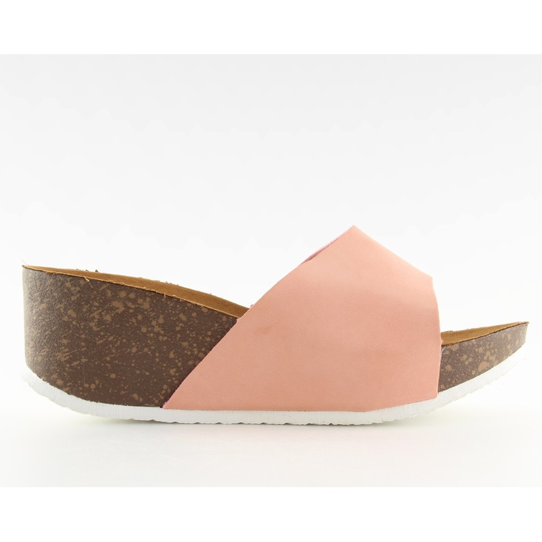 Pink JM26 udobne papuče na klin ružičasta