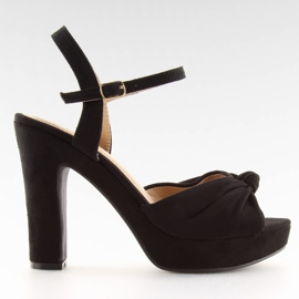 Sandale na stup crne BJ1603-SD crne crna