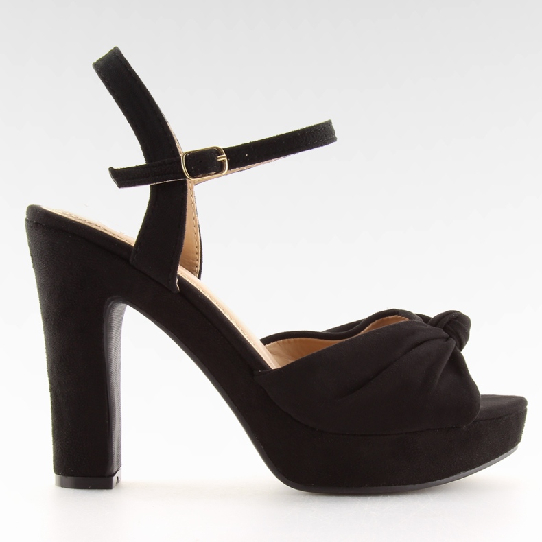 Sandale na stup crne BJ1603-SD crne crno