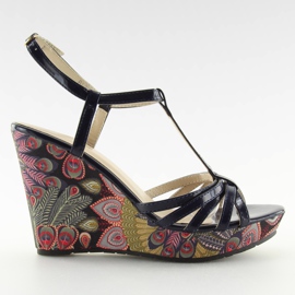 Sandale na klin BL201 tamnoplave tamnoplava